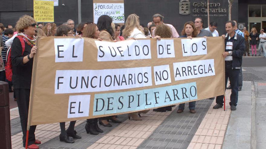 Imagen de una manifestación de trabajadores públicos.