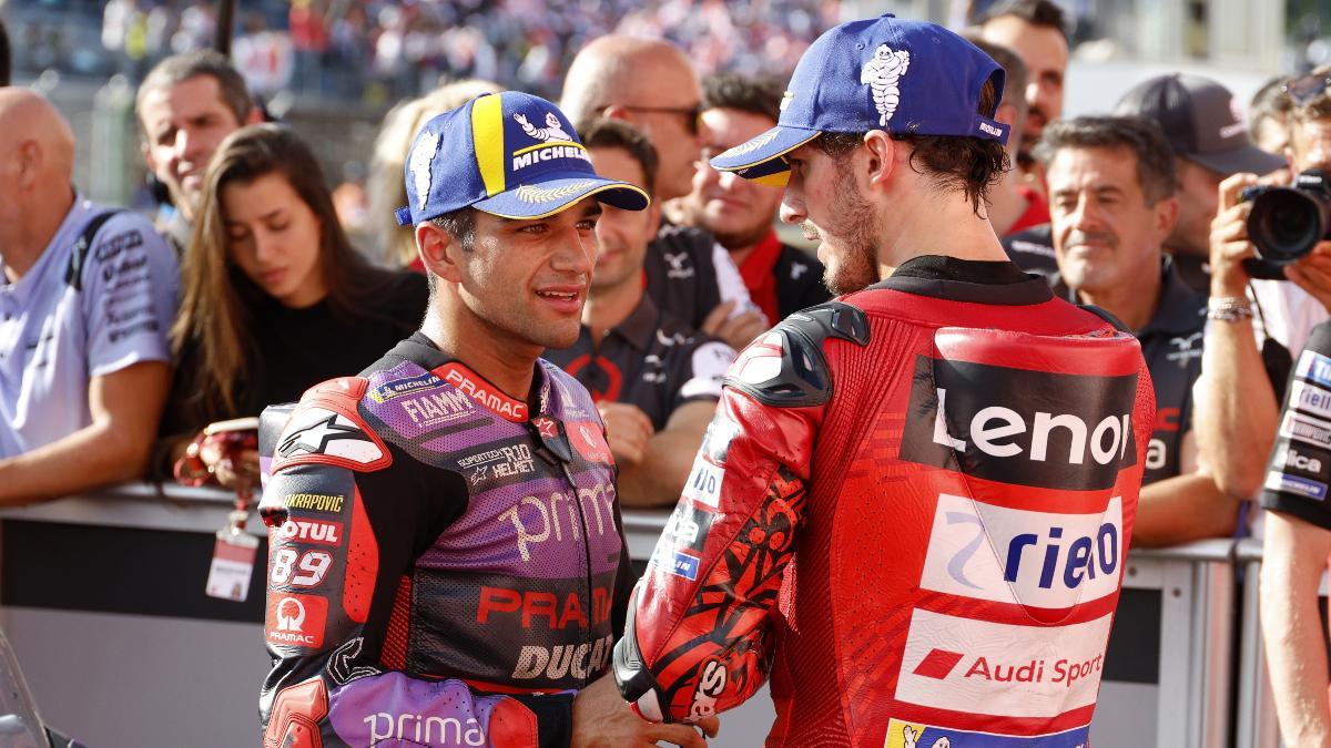 Jorge Martin lidera el Mundial por solo 10 puntos respecto al actual campeón Pecco Bagnaia