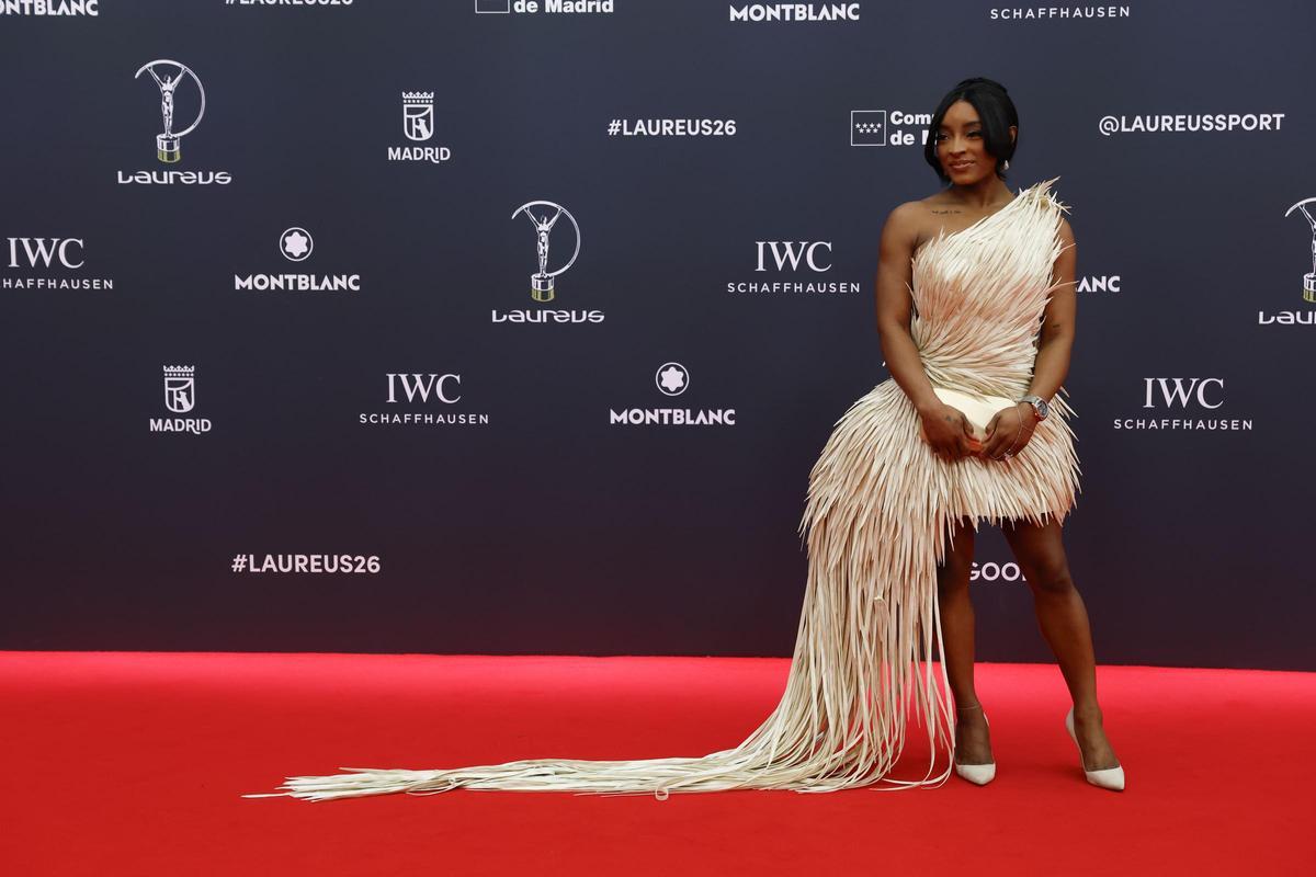 Simone Biles, en la última gala de los Premios Laureus en Madrid.
