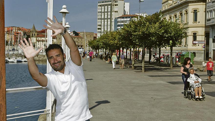 Juanma Castaño, en Gijón, en una imagen de un pasado verano.