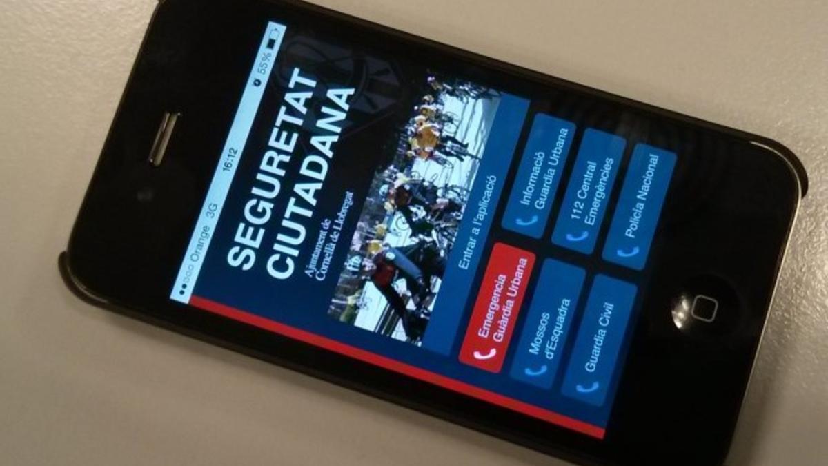 La APP Seguridad Ciudadana instalada en un móvil.