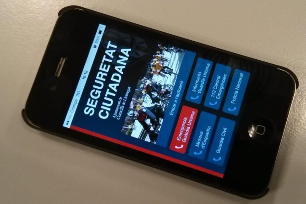 L’APP Seguretat Ciutadana instal·lada en un mòbil. 