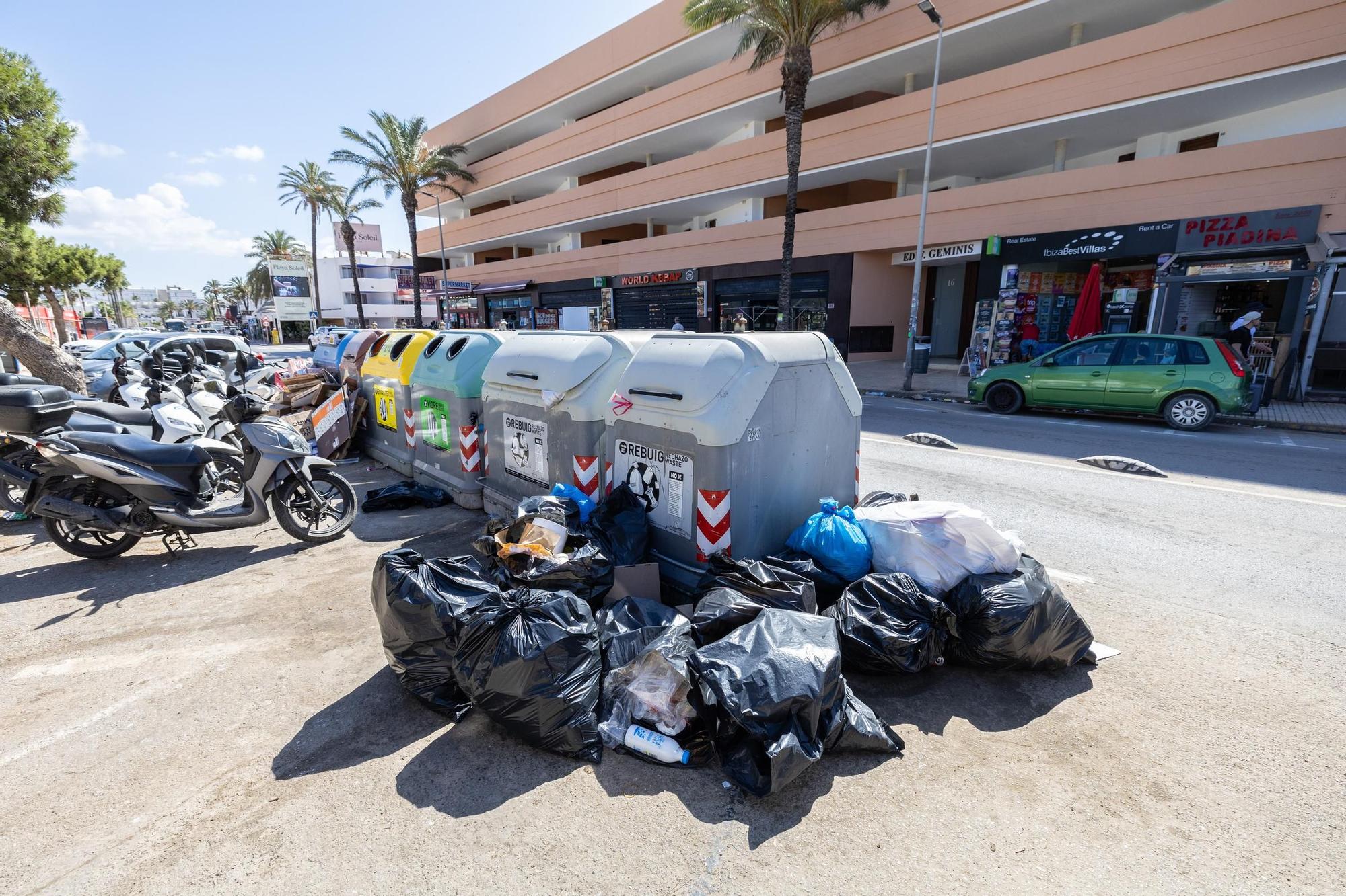 Primer día de huelga de basuras en Ibiza