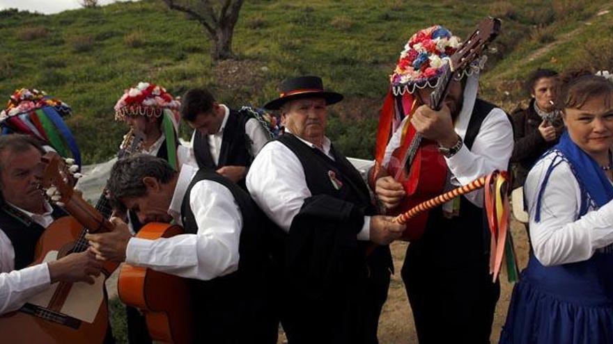 Verdialeros, en la pasada edición de la Fiesta de Verdiales de Málaga capital.