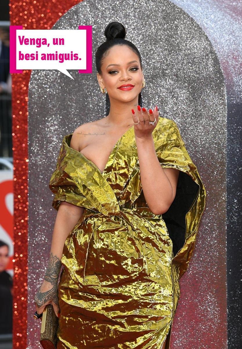 Rihanna tuvo besos para todos