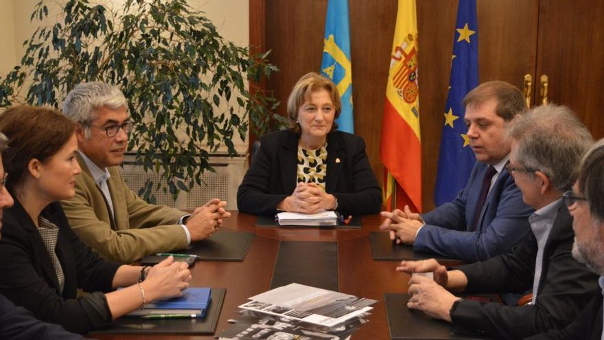 La reunión de esta mañana en la Delegación del Gobierno en Asturias.