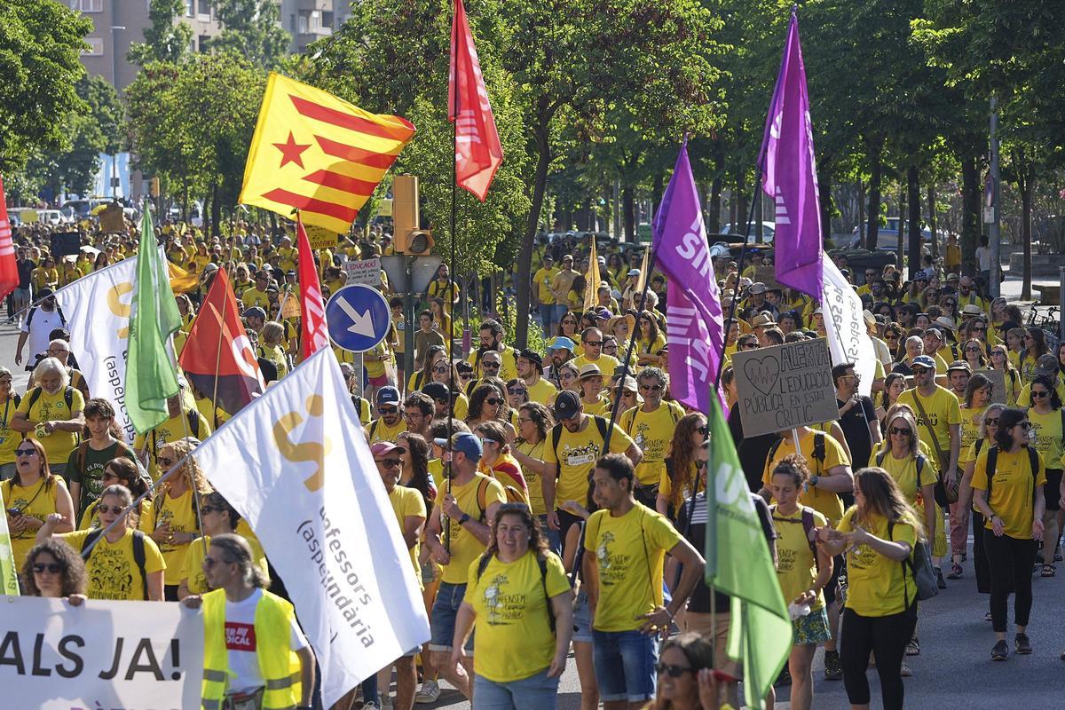 Les imatges de la nova jornada de vaga educativa a Girona