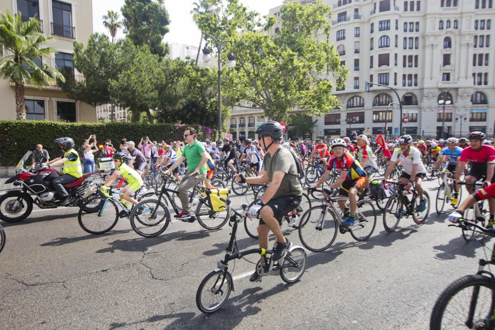 Manifestación ciclista en València