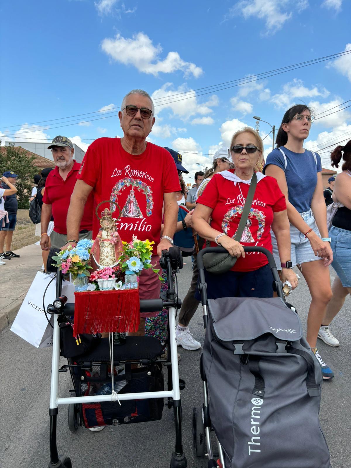 Emilio y Conchita Mancebo, durante la Romería de Murcia.