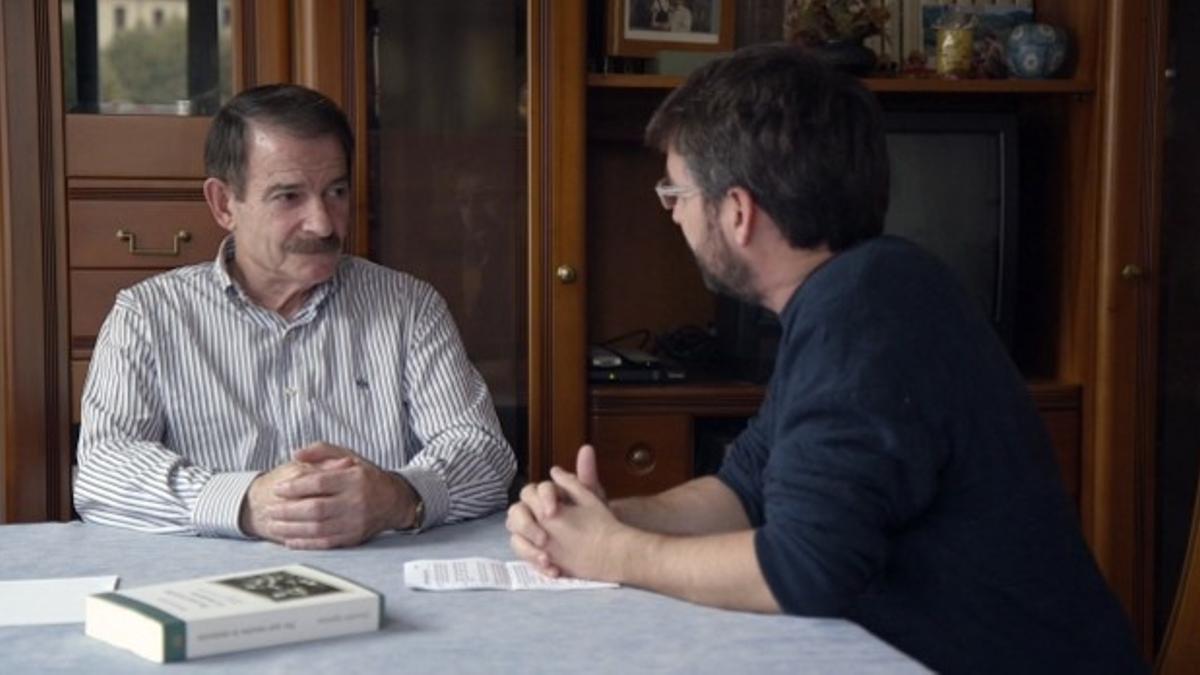 Gerardo Iglesias y Jordi Évole durante la entrevista.