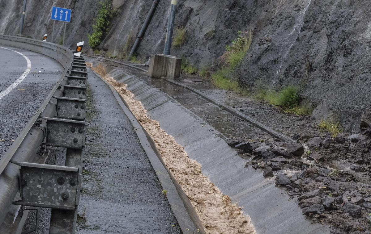 Efecto de la tormenta Therese norte de Gran Canaria