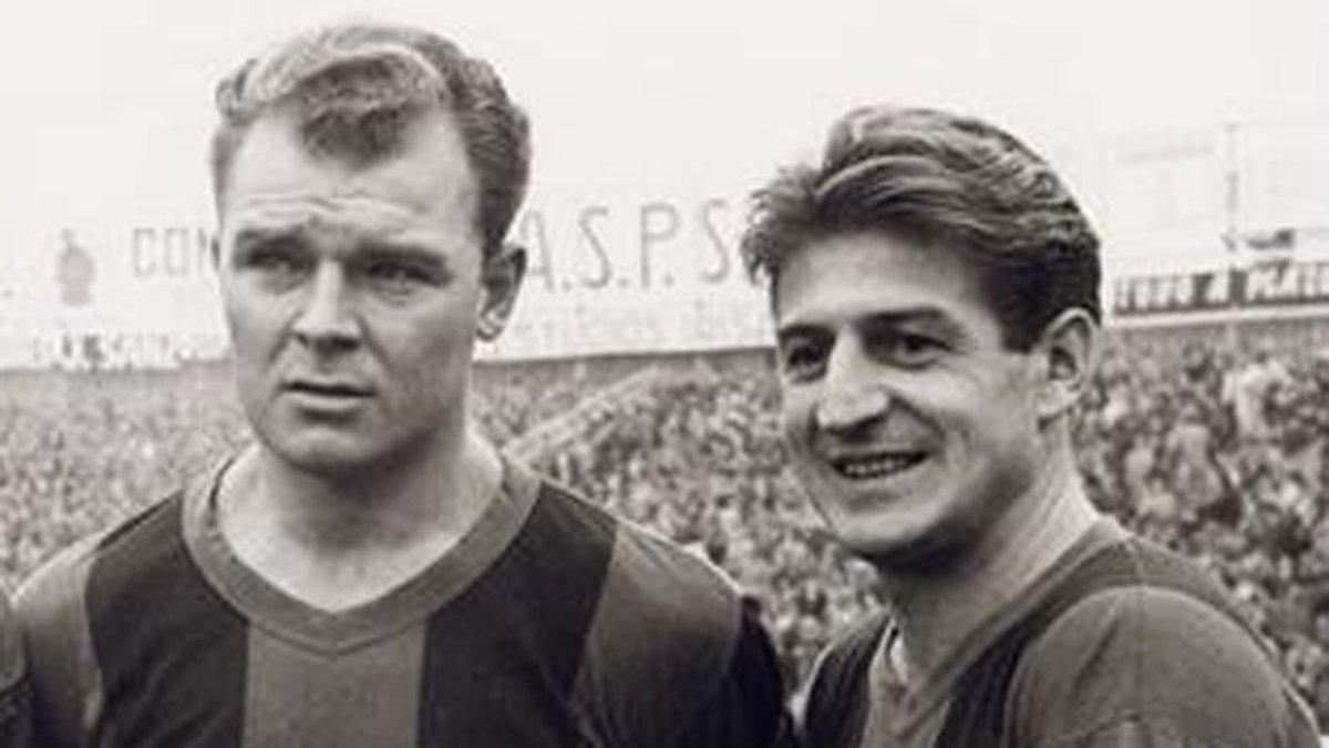 Kubala y Czibor, dos de los protagonistas de la goleada del Barça al Sevilla (5-0) en 1959