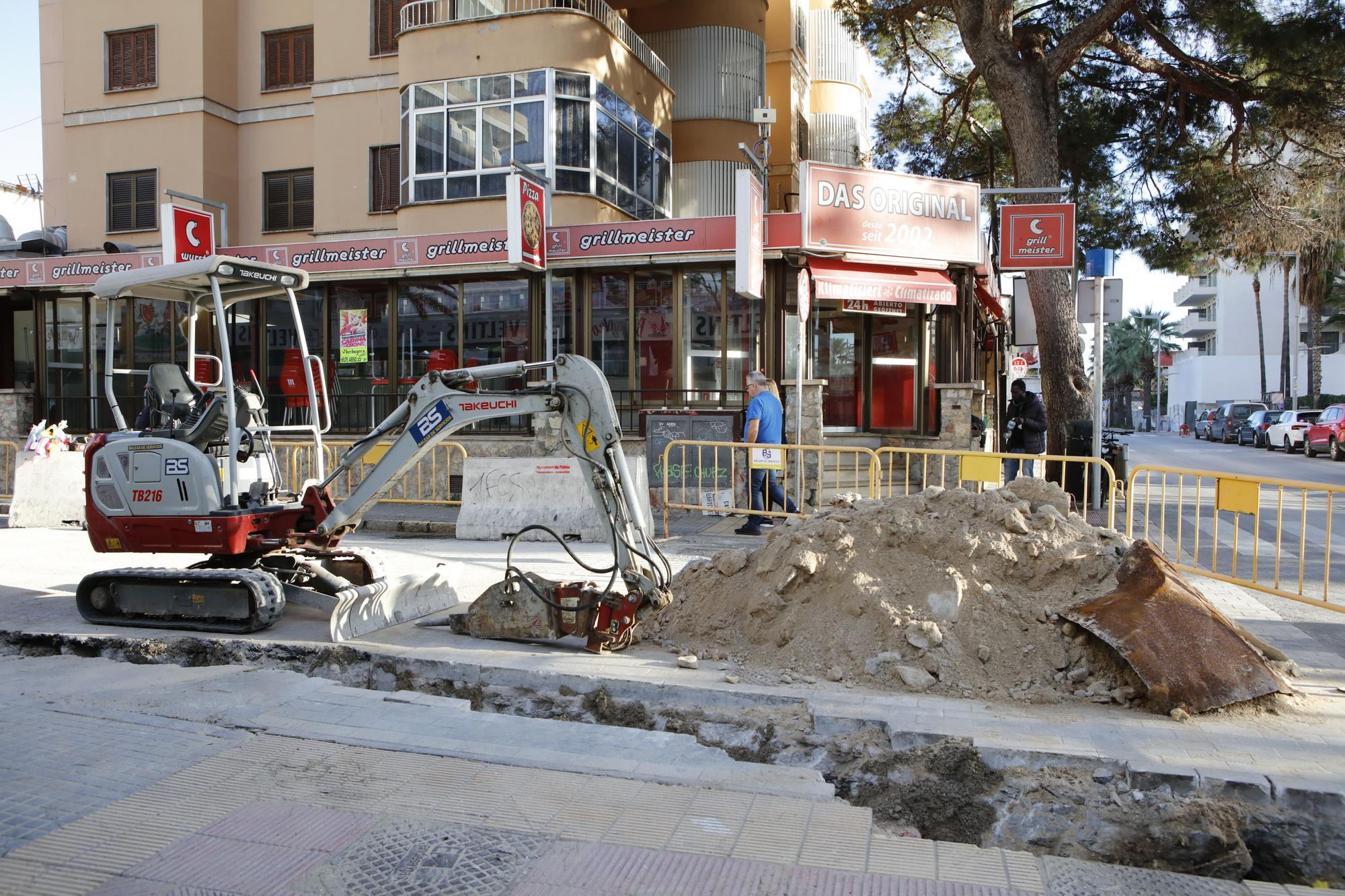 Die Schinkenstraße auf Mallorca ist derzeit eine Baustelle