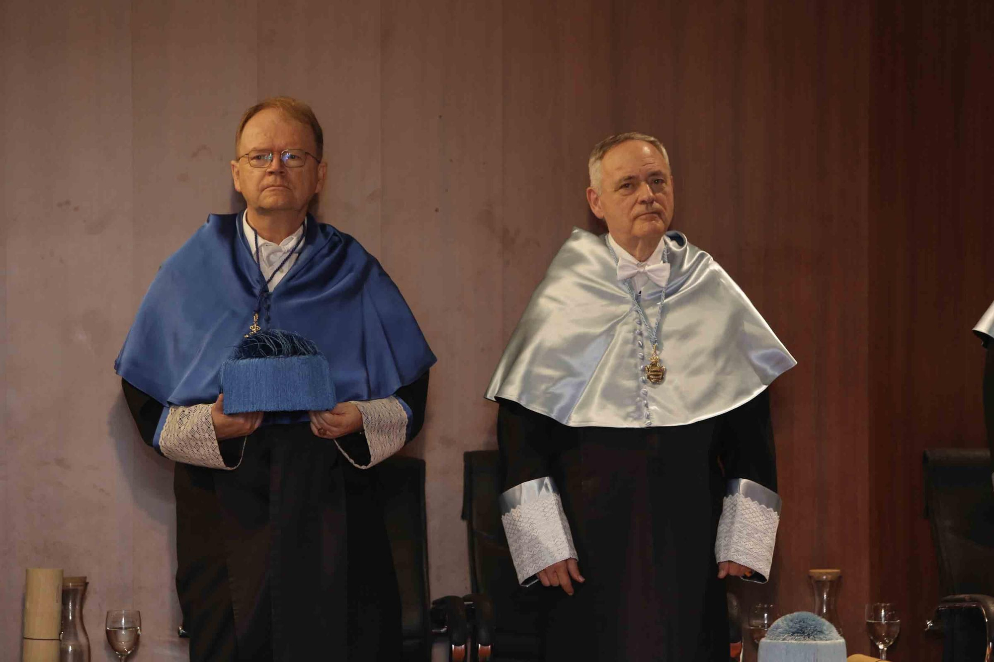 Investidura como doctores honoris causa de la UA al profesor de Matemática Aplicada Joachim Rosenthal, y al profesor emérito de la Universidad de València, Antoni Ferrando Francés