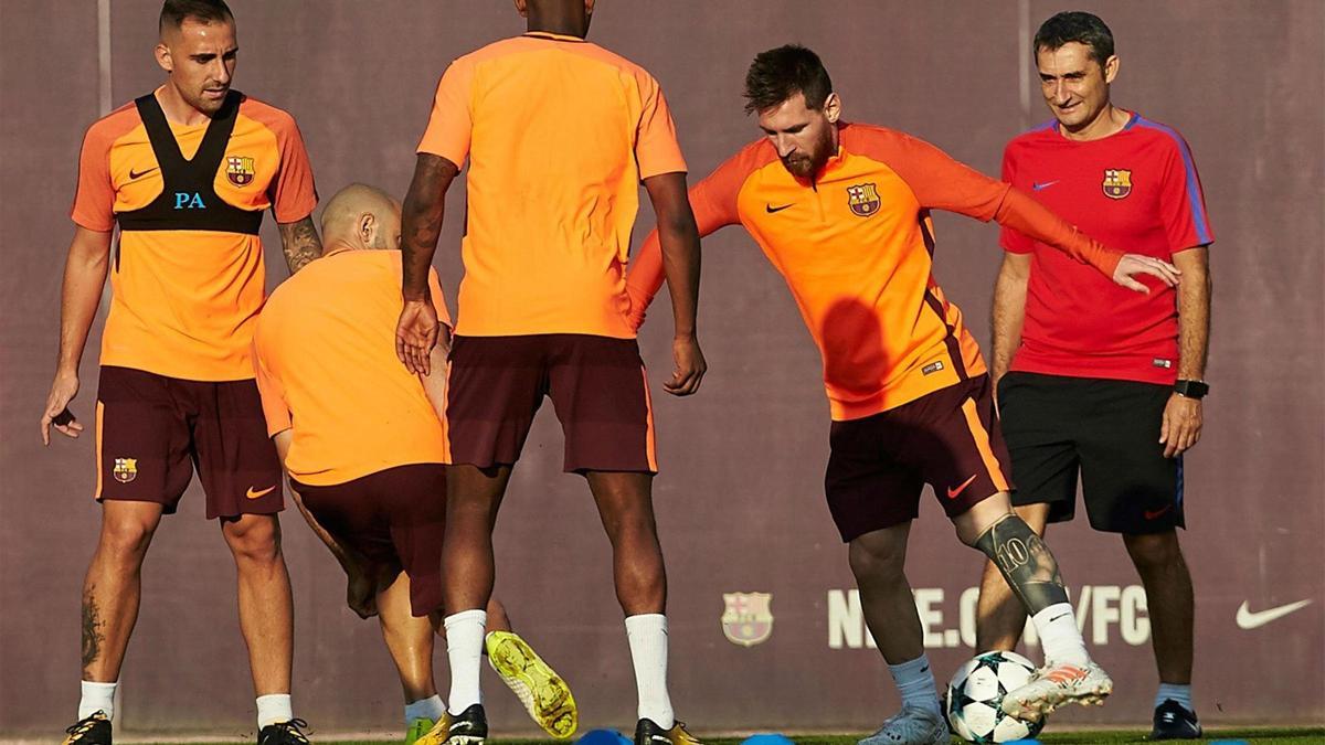 Jordi Alba no se entrenó con sus compañeros