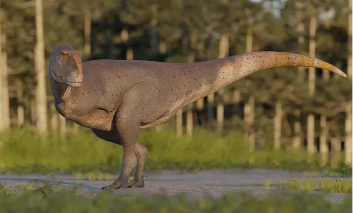 Una ilustración por ordenador muestra el aspecto que habría tenido el recién descubierto dinosaurio 'Koleken'