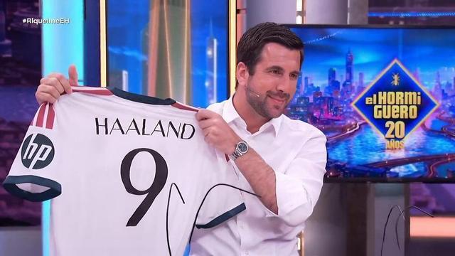 Enrique Riquelme, candidat a la presidència del Reial Madrid, ahir a la nit a ‘El Hormiguero’ a l’anunciar el fitxatge de Haaland