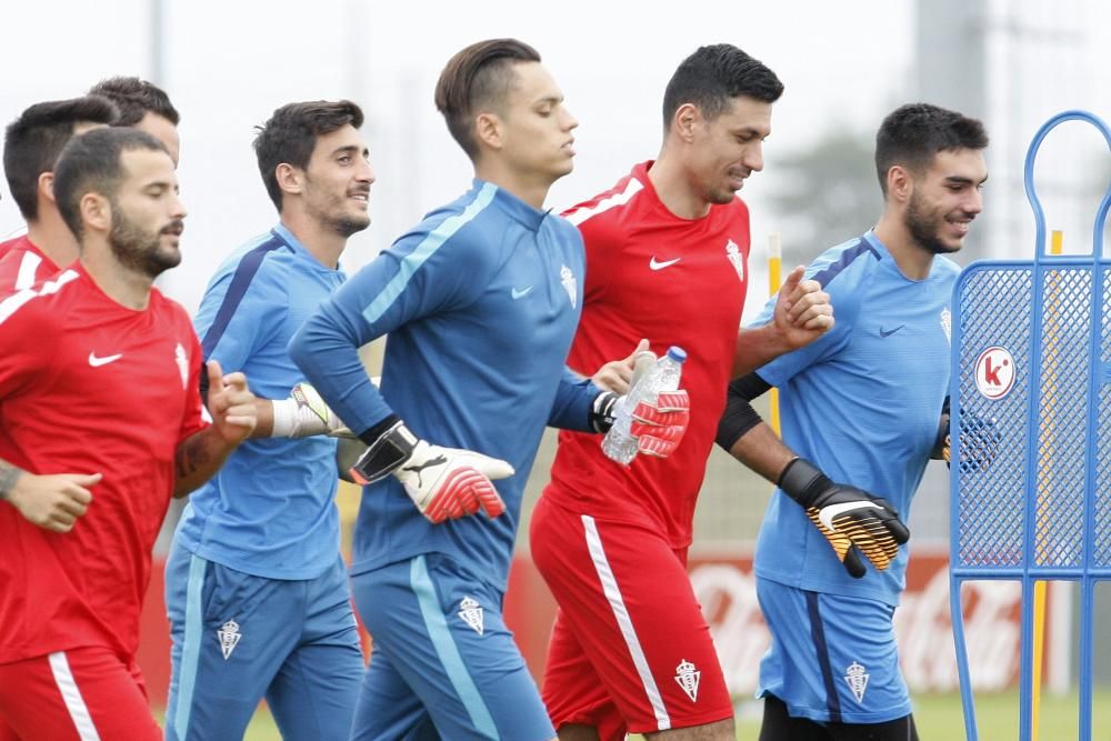 Entrenamiento del Sporting, miércoles