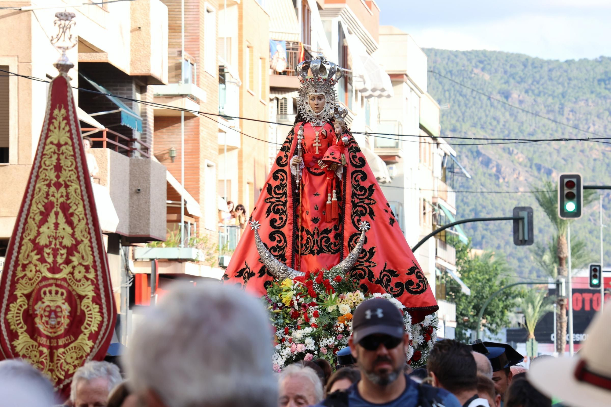 La llegada de la Virgen de la Fuensanta a Murcia para la Feria, en imágenes.