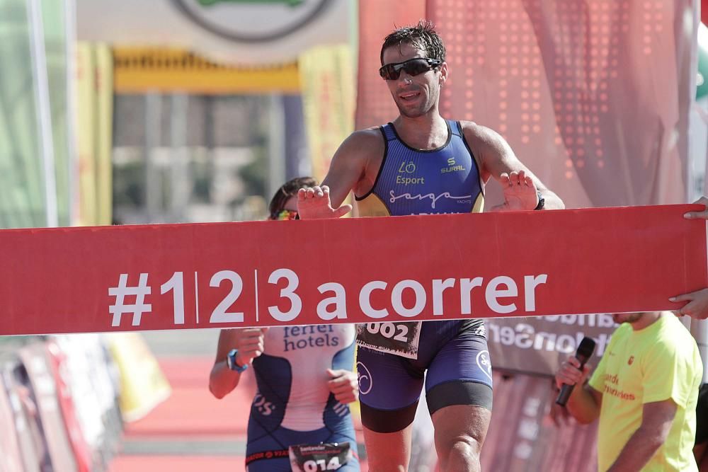 Triatlón: Paco Arnau y Carol Sitges ganan en el Passeig Marítim