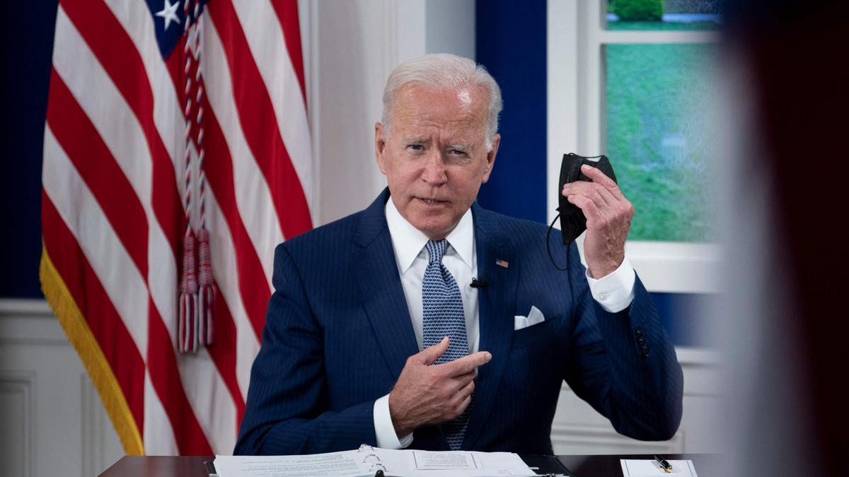 Joe Biden durante una de las comparecencias de este miércoles.