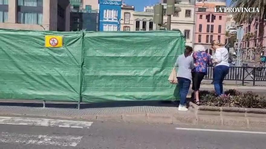 Riesgo para los peatones en el intercambiador del teatro en Las Palmas de Gran Canaria