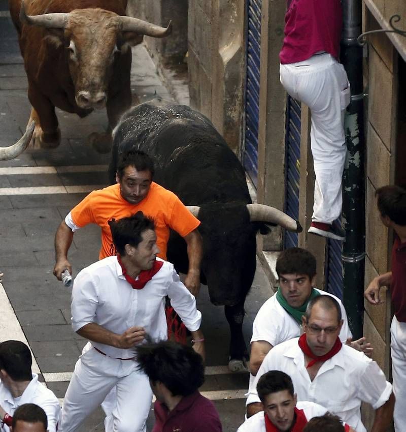 Penúltimo encierro de las fiestas de San Fermín