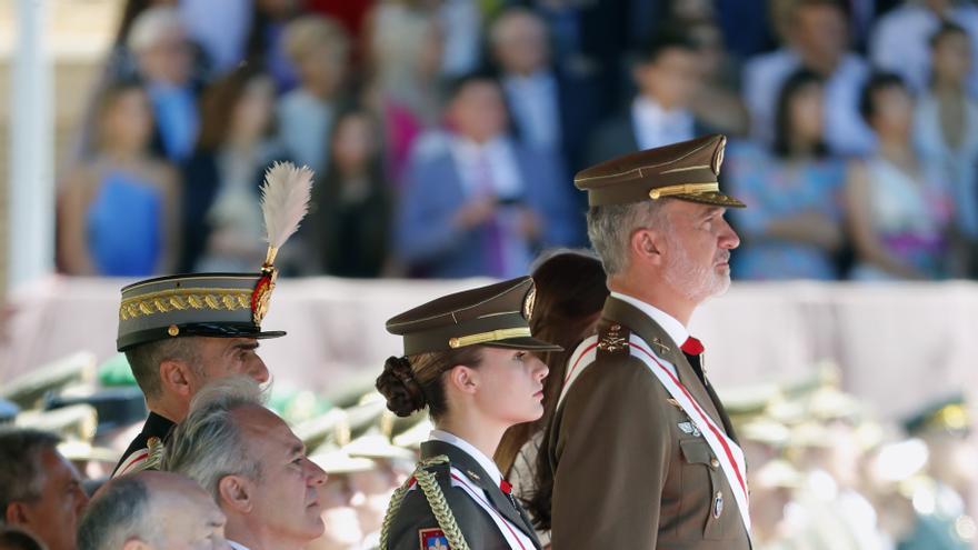 La princesa Leonor se despide de la Academia General Militar de Zaragoza, en imágenes