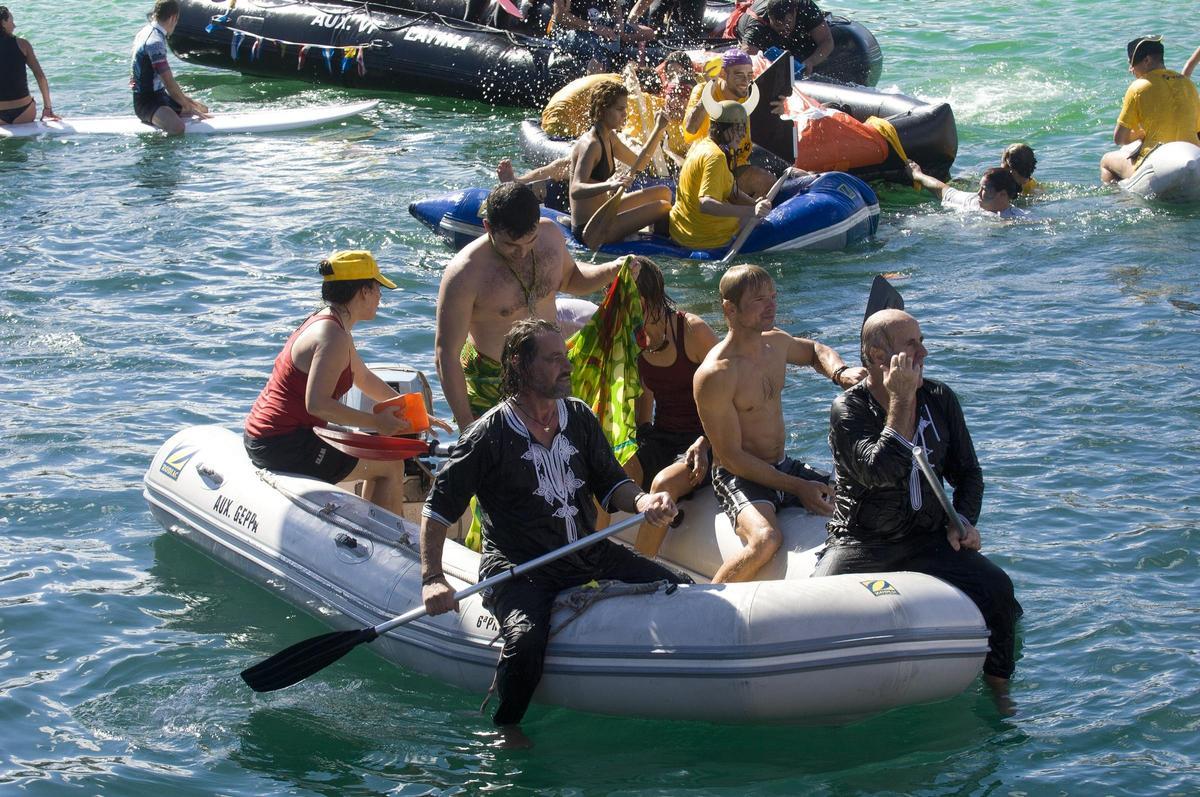 Foto de archivo de una de las divertidas carreras celebradas en el Puerto de Las Palmas.