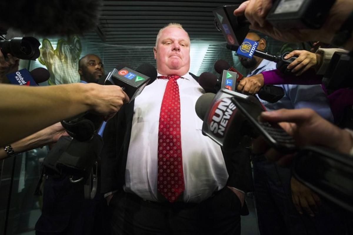 L’alcalde de Toronto en una roda de premsa a l’octubre.
