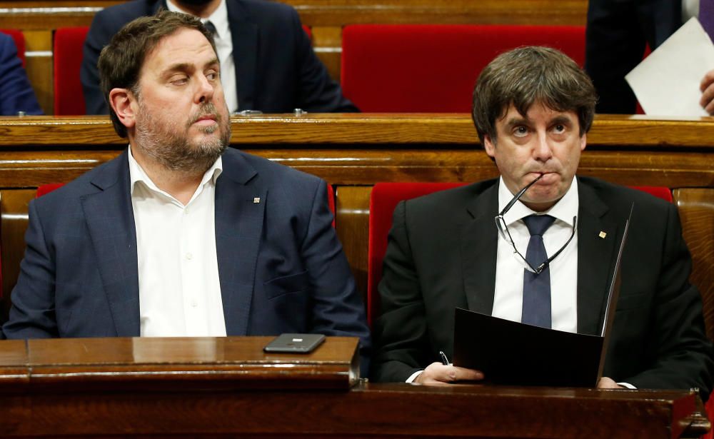 Les millors fotos de la compareixença de Puigdemont