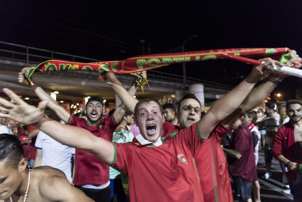 Euforia de la afición de Portugal por la Eurocopa