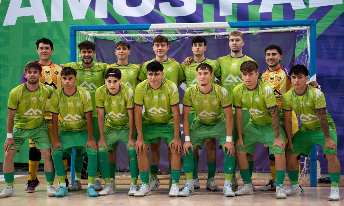 El Palma Futsal B posa antes del partido.