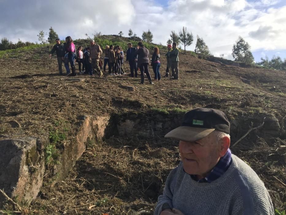 Escolares de Camos repueblan el monte