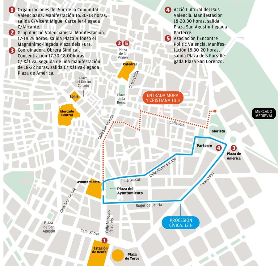 Mapa recorrido senyera