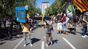 Manifestación contra la ampliación del aeropuerto de Barcelona