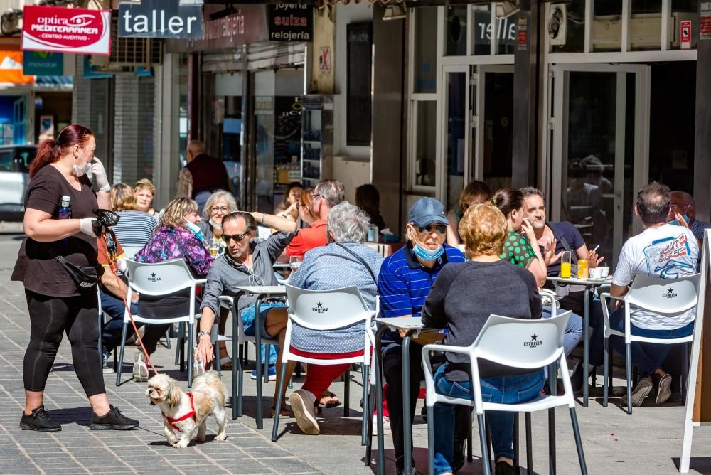 El 10% de las terrazas de bares de Benidorm abren