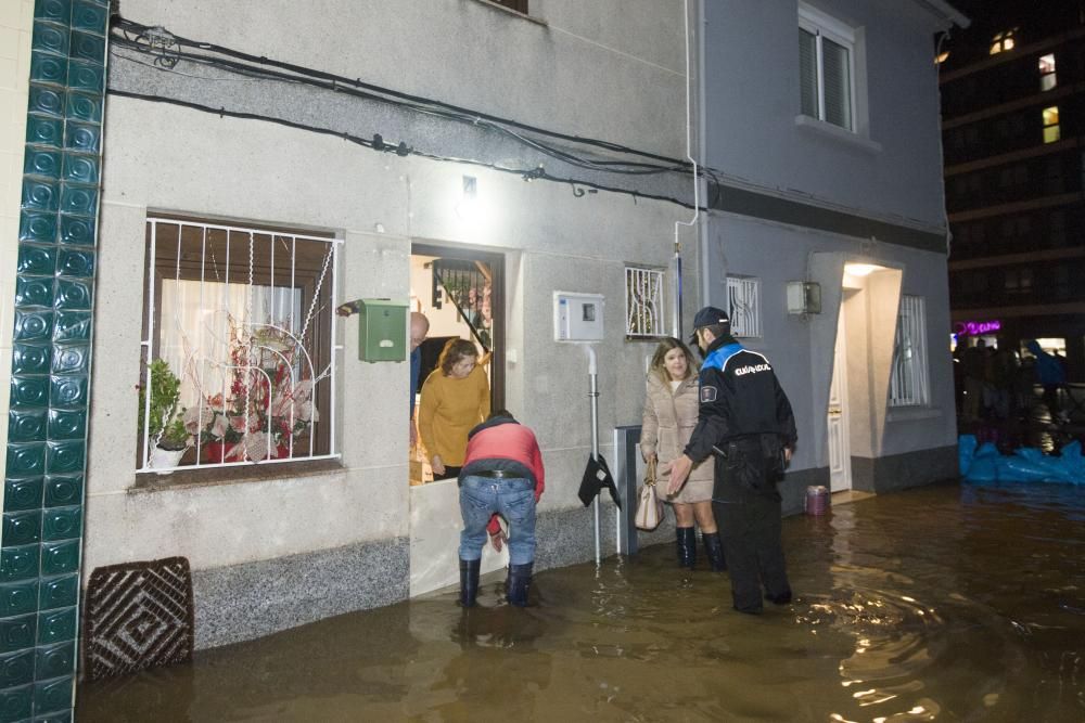 La borrasca 'Elsa' causa inundaciones en Sada