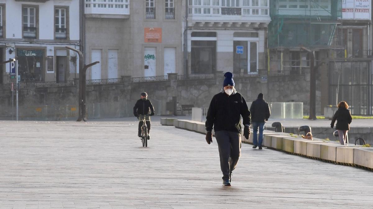 Una fría mañana de principios de julio en A Coruña.