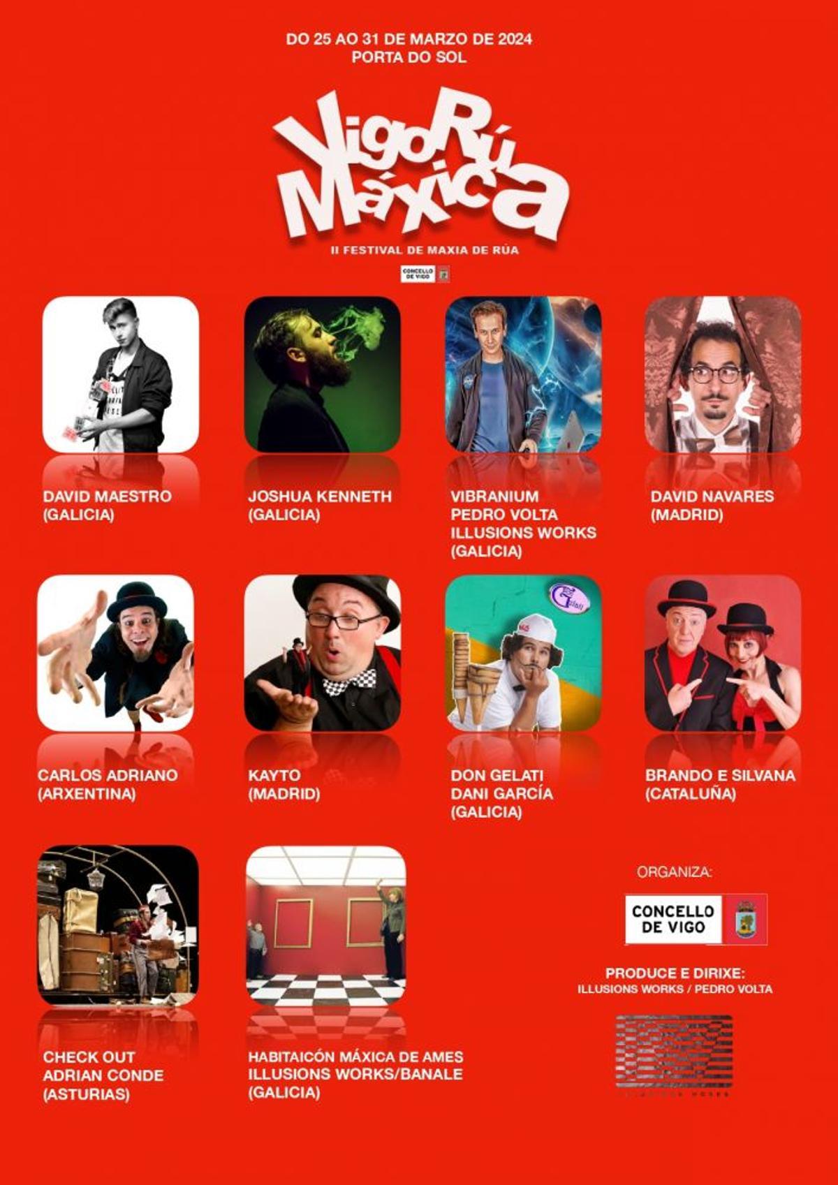 Cartel del Festival Vigo Rúa Máxica.