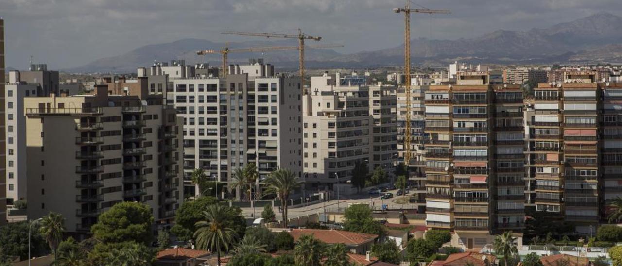 Varios edificios en construcción en el PAU 5 de Alicante.