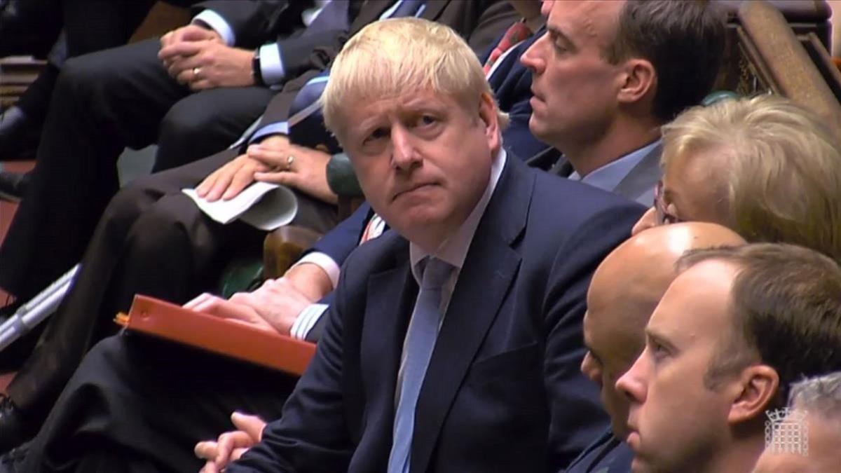 Boris Johnson, en una sesión del Parlamento el pasado jueves.