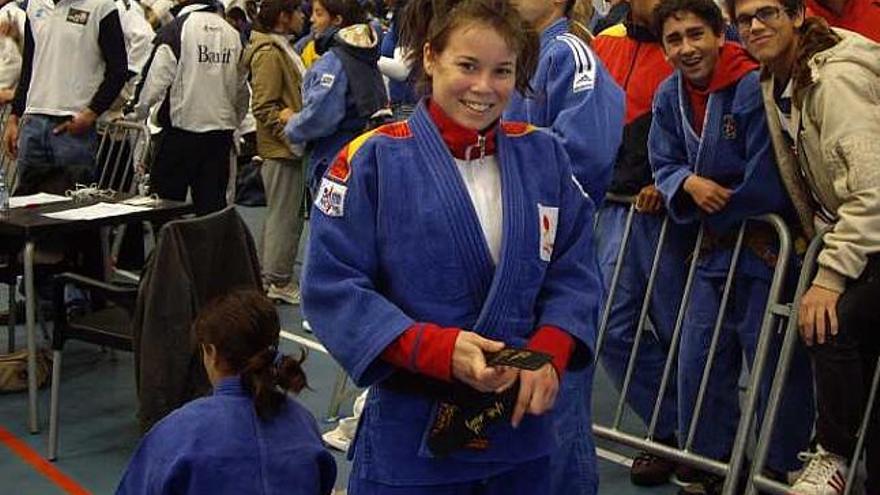 Aída Sarmiento durante una competición.