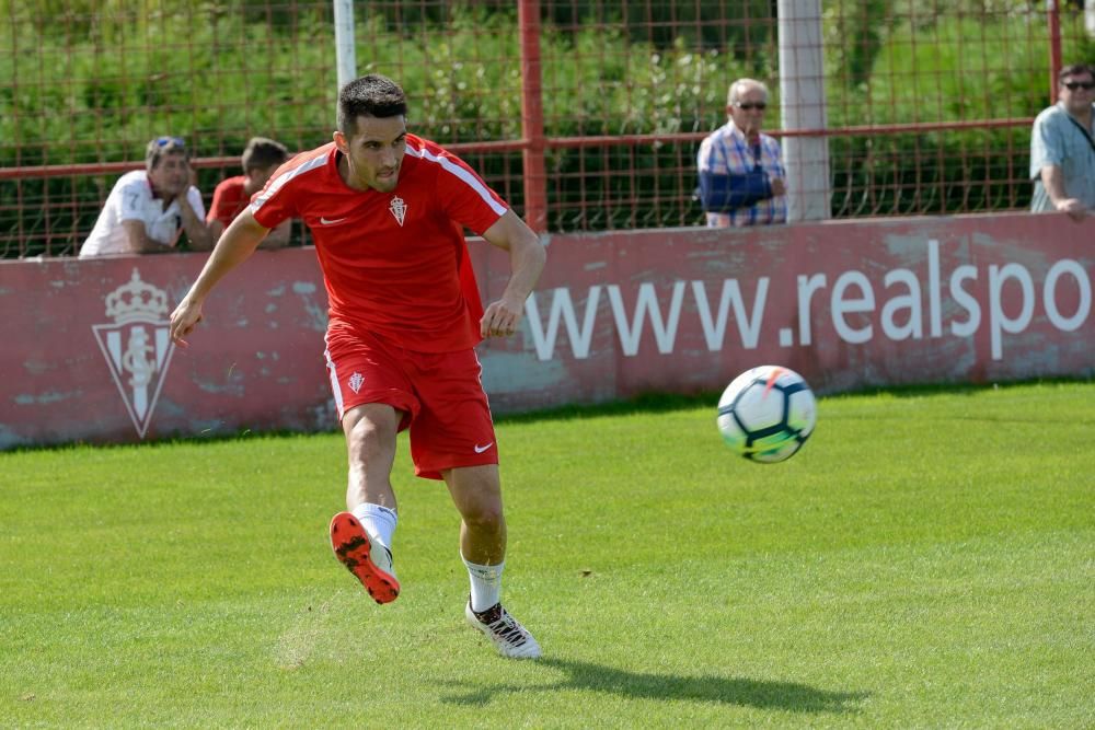 Entrenamiento del Sporting, miércoles