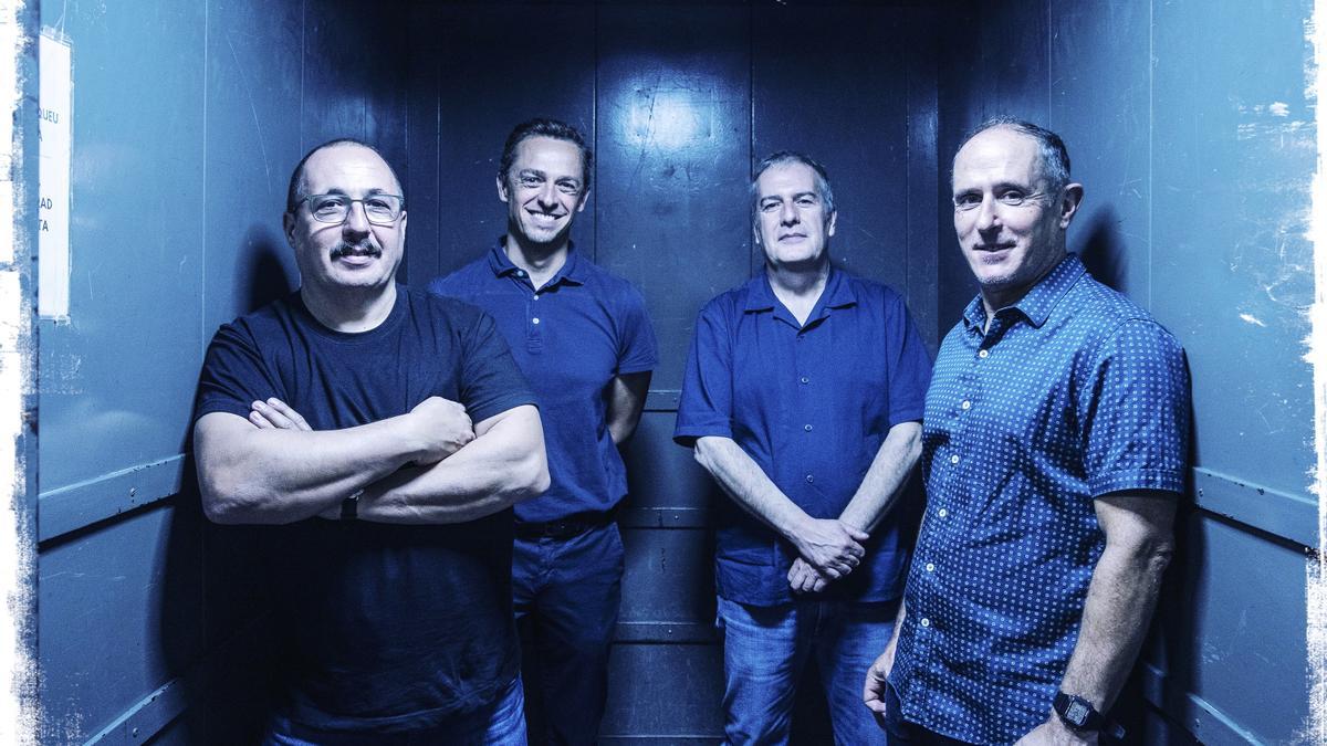 De izquierda a derecha, Sergio Caballero, Ventura Barba, Ricard Robles y Enric Palau, los responsables del Sónar, en 2022
