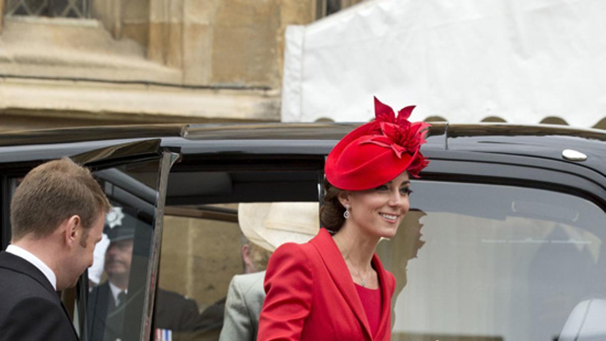 El ‘total look’ rojo de Kate Middleton en el Garter Day