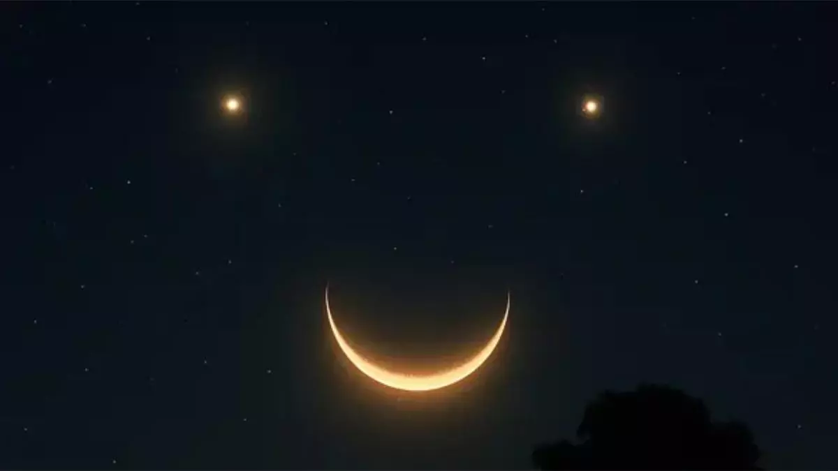 El 25 de abril, Venus, Saturno y la Luna dibujarán un “emoticon” celestial