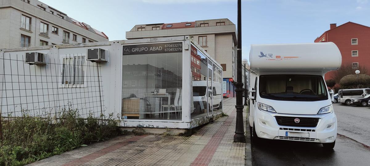 Imagen de la caseta en la travesía de Arteixo.