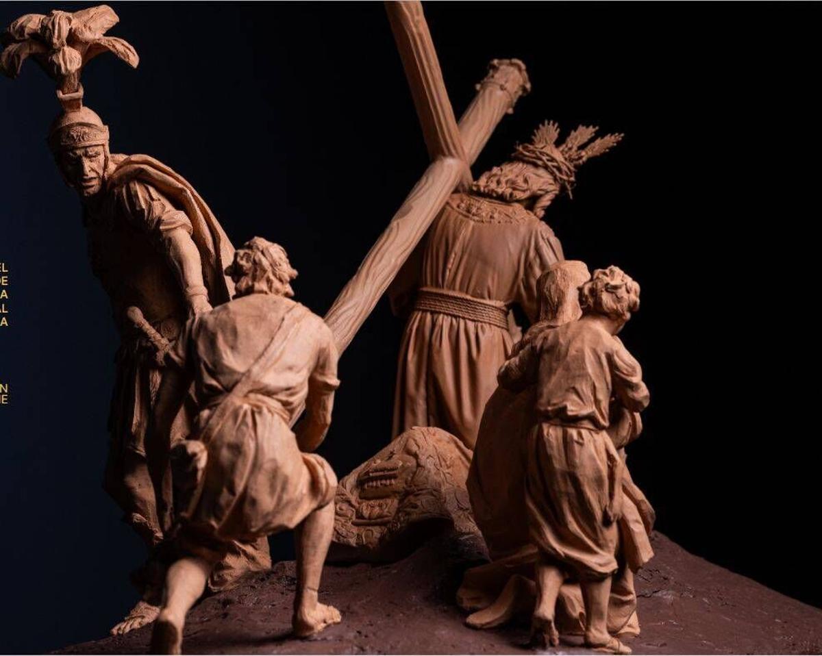 Imágenes del proyecto del grupo escultórico del Señor de los Pasos en el Monte Calvario, de la cofradía del Rocío
