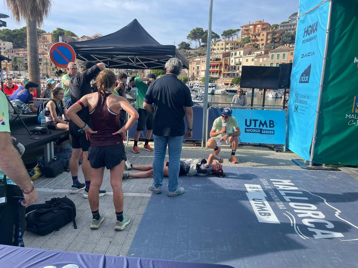 Emelie Forsberg, tras cruzar la meta en Port de Sóller
